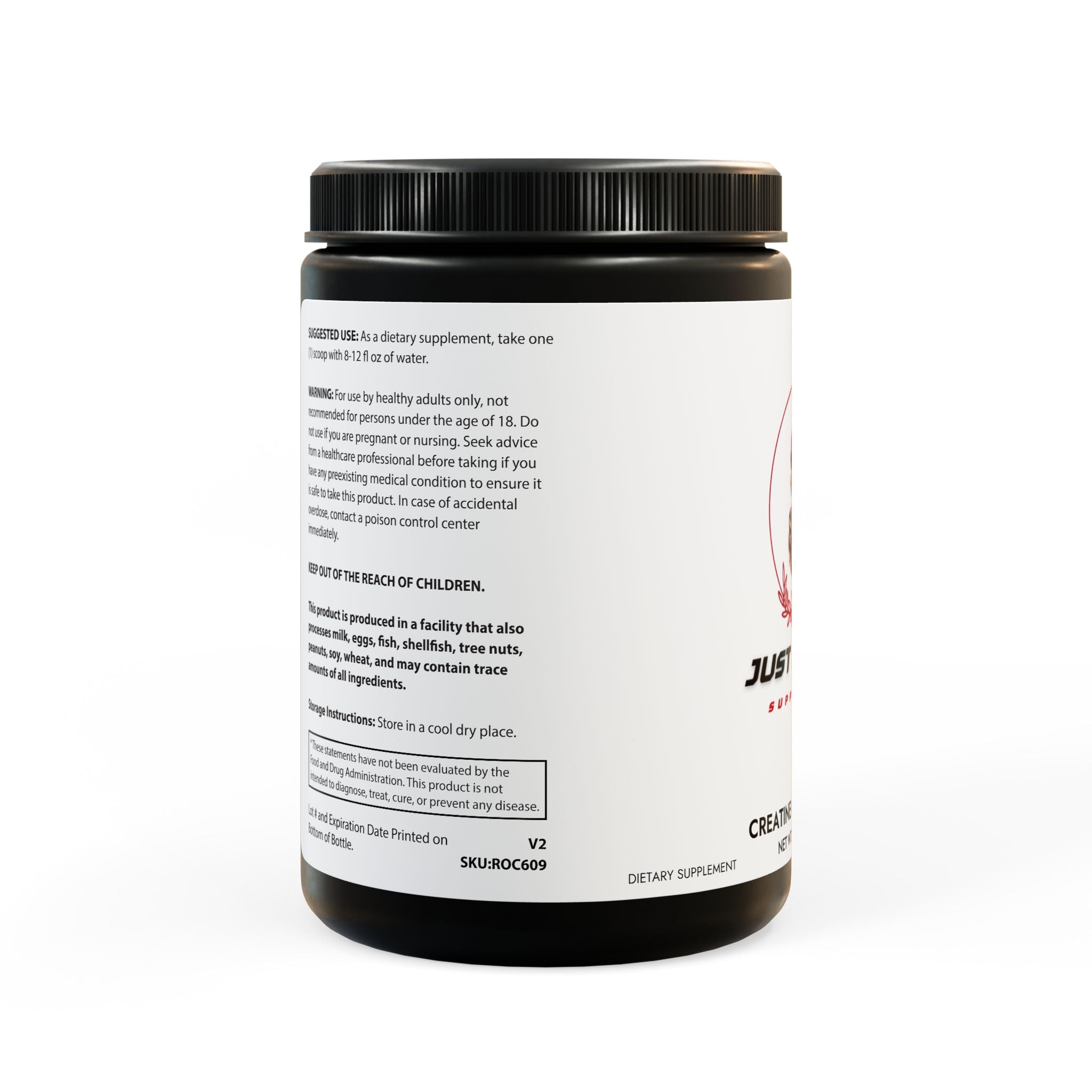 “Just Flexing Supplements” Creatine Monohydrate Supplement (300g, 10.58oz)